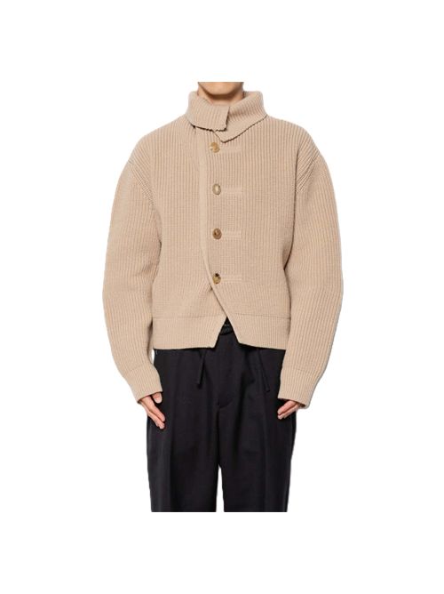Chunky wool cardigan DRIES VAN NOTEN | 262-021221-4707106 CHAMPAGNE